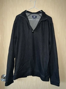 Cutter & Buck 1/4 Zip, Size: L Long Sleeve Pre Owned Black JJ12+29 - Picture 1 of 3