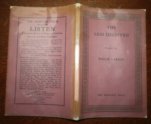 1955 The Less Deceived by Philip LARKIN Dust Jacket Second Impression Paperback - Picture 1 of 16