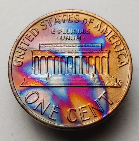1975 Lincoln penny monster toned unc us one cent coin #249 Cover