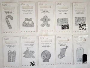 Simply Creative CHRISTMAS Cutting Die - 9 Designs incl: Candy Cane - *See Offer*