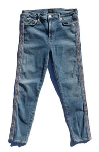 Pantalones de mezclilla ajustados de tiro alto Citizens of Humanity EE. UU. talla 29 8 desgastados ROCKET CROP - Imagen 1 de 7