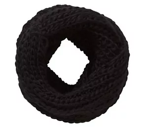 Bufanda tejida infinita capucha descolorida Glory para damas lúrex para todas las ocasiones negra talla 32X16 - Imagen 1 de 12