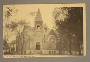 Postkarte Hoopeston IL Methodistenkirche Illinois verschickt 1912 - Bild 1 von 4