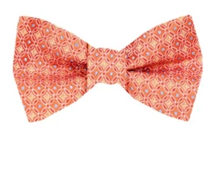 Men's 100% Silk Designer Self Tie Pattern Woven Bowtie- NWT - Picture 1 of 2