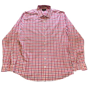 Rodd & Gunn Shirt Mens Large Pink Checked Button Down Italy Academia Preppy - Picture 1 of 7