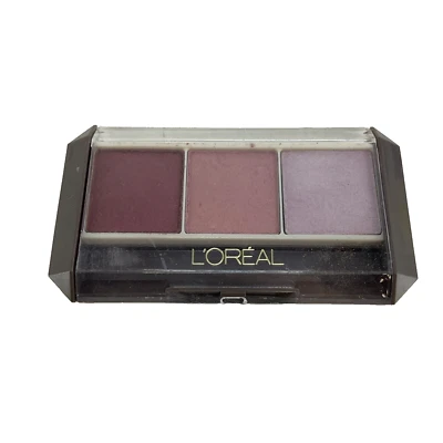 RARE Vintage L'Oreal Couleur! 8-Hour Eye Shadow Trio ROSE Burgundy 3 Shades NOS - Image 1 of 4