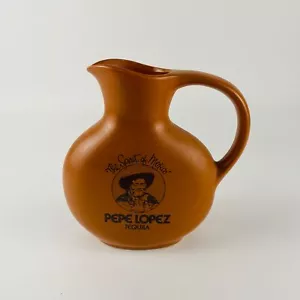 Vintage Pepe Lopez Tequila Pitcher The Spirit Of Mexico Ceramic 9" Tall - Picture 1 of 7