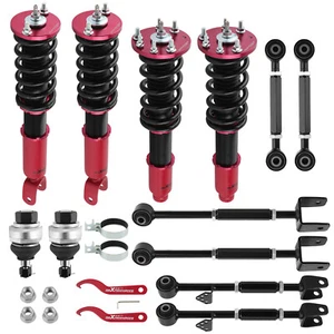 Coilovers Shocks Struts & Control Camber Arms Toe Kit For Honda Accord 08-12 - Picture 1 of 13