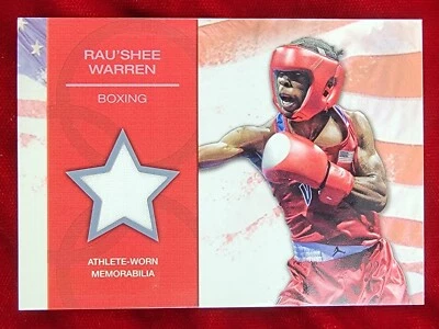 2012 TOPPS U.S. OLYMPIC TEAM RELIC RAU'SHEE WARREN ATHLETE-WORN BOXING #OR-RW - Image 1 of 2