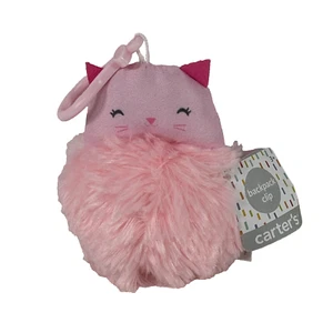 Carter's Pink Kitty Cat Plush Backpack Clip W/Tags 2019 Stuffed Animal - Picture 1 of 14