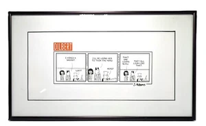 Gerahmter Dilbert Comic 19x11 Druck 2007 UFS Scott Adams Büro Humor Wandbild  - Bild 1 von 2