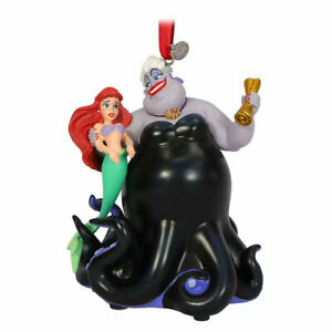 Disney Princess Ariel Mermaid and Ursula Singing Hanging Christmas Ornament New