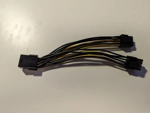 8 Pin PCI-E männlich auf 2x 6+2 Pin PCI-Express weiblich Stromadapter - Bild 1 von 5