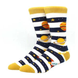 Jupiter and Saturn Planet Space Socks (Adult Large) - Picture 1 of 3
