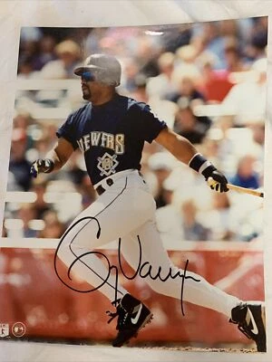 Greg Vaughn Milwaukee Brewers 8x10 Autographed Photo Reds - Image 1 of 3
