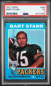 1971 Topps #200 Bart Starr PSA 3 VG Green Bay Packers Hall of Fame Graded - Bild 1 von 2
