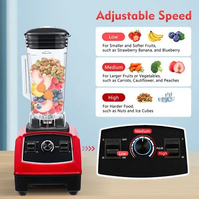 Commercial Fruit Smoothie Blender 2200W Mixer Power Juicer Shakes Maker 3 HP 2L - Image 1 of 4
