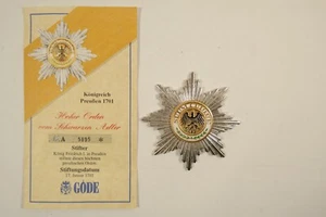 Hoher Orden vom schwarzen Adler Preußen 1701 - Göde Replik - Bild 1 von 3