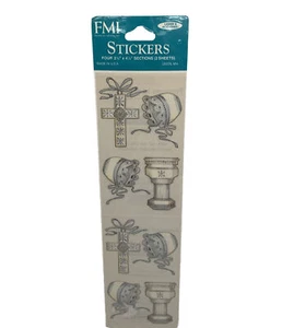 FMI Frances Meyers Stickers Christening Baby Bonnet Religous Crosses 2 Sheets - Picture 1 of 10