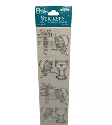 FMI Frances Meyers Stickers Christening Baby Bonnet Religous Crosses 2 Sheets - Image 1 of 4