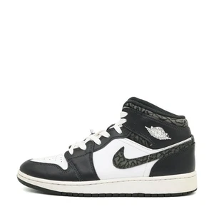 Nike Damen Jordan 1 Mid Sportschuhe Schwarz/Weiß Leder Air Sneaker EU 40 - Bild 1 von 10