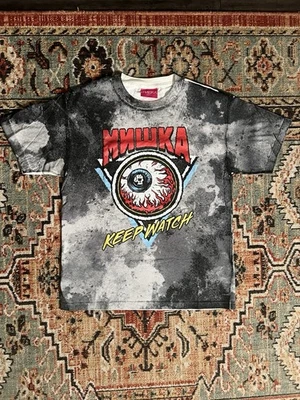 MISHKA Keep Watch Tee Shirt Size Medium Grey Multi Color Streetwear 2010s  - Image 1 of 4