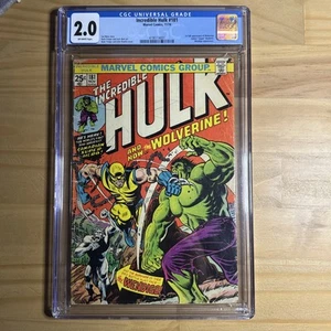 Incredible Hulk (1962) #181 CGC 2.0 Off White 1st Full Appearance Wolverine - Picture 1 of 2