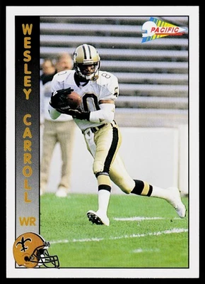 Wesley Carroll, 1992 Pacific, #526, New Orleans Saints, - Image 1 of 2