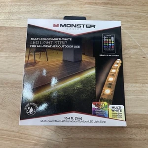 Monster Multi-Color Multi-White Outdoor LED Light Strip with Remote –16.4ft Open - Picture 1 of 18