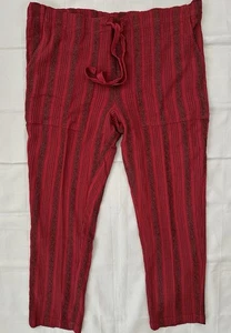 SUNDANCE 'SHOBU' STRIPED PANTS , FULLY LINED COTTON, BERRY, SIZE SMALL, NWT - Picture 1 of 12