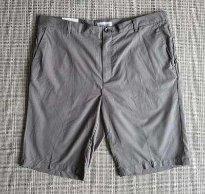 NWT Calvin Klein Mens 38 Convoy Gray Cotton Chino Shorts Pockets Comfort Casual - Image 1 of 4