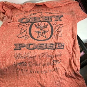Obey Women's T-Shirt Obey Burnt Orange Size S NWOT - Picture 1 of 3