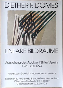 Poster Plakat - Diether F. Domes - Lineare Bildräume - München 1993 - Bild 1 von 1