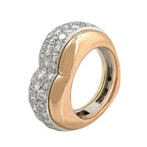 Anillo Cartier Paris Georges Lenfant Oro Tricolor 18k Diamante Corazón Julieta - Imagen 1 de 14