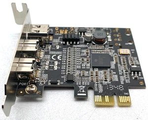 SYBA SD-PEX30009 MULTIMEDIA LP PCI-e 3-PORT 1394A/B FIREWIRE NETWORK ADAPTER - Picture 1 of 8
