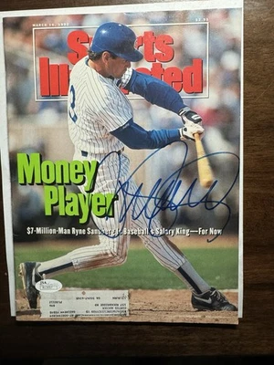 Ryne Sandberg Signed 3/16/92 Sports Illustrated Magazine JSA - Image 1 of 4
