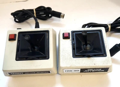 Tandy TRS-80 Deluxe Joysticks 26-3012/B for Tandy 1000 Computer - Parts Repair - Image 1 of 4