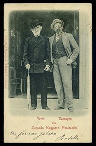 cartolina VERDI E TAMAGNO ALLA LOCANDA MAGGIORE-MONTECATINI - Imagen 1 de 2