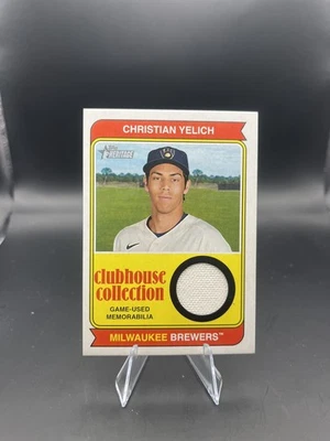 2023 Topps Heritage Christian Yelich Clubhouse Collection Jersey #CCR-CY ⚾️ - Image 1 of 2
