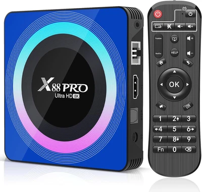 Android 13.0 TV Box, Android Box 4GB RAM 64GB ROM RK3528 Quad-Core 64Bit Cortex- - Immagine 1 di 4