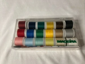 Madeira Machine Embroidery Thread  Rayon 18 new 200m spools In Box M17 - Picture 1 of 5