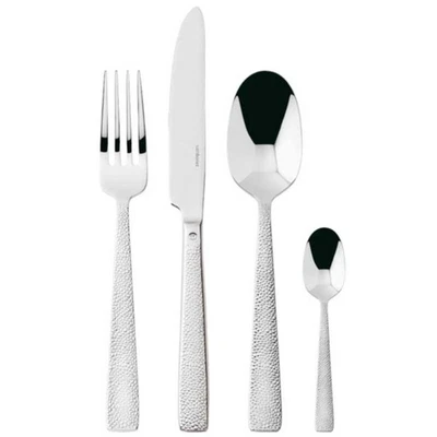 Servizio Posate 24 Pezzi Sambonet Siena | Acciaio Lucido Texturizzato - Immagine 1 di 2