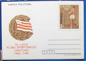 Postal Polonia #806 75 AÑOS DEL CLUB DEPORTIVO CRACOVIA 1982. - Imagen 1 de 1