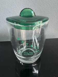 NEU VTG Klar Tasse Süßigkeiten Schale + Grün Deckel-Kunststoff-Matrix Steuer Marke Made USA - Bild 1 von 6