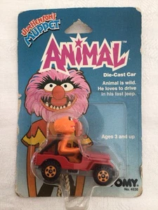 TOMY ANIMAL Muppet In His Jeep on Card 1983 Japan - Picture 1 of 6