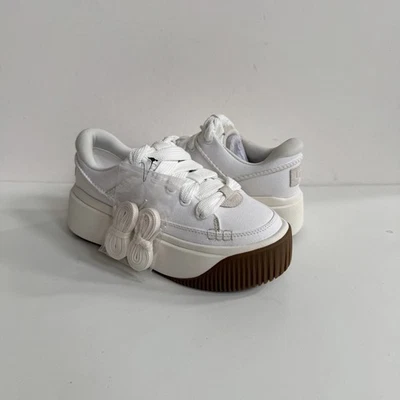 UGG EZ-DUZZIT ESSENTIAL LACE UP WHITE PLATFORM SNEAKER SHOES US 6 / EU 37 / UK 4 - Image 1 of 4