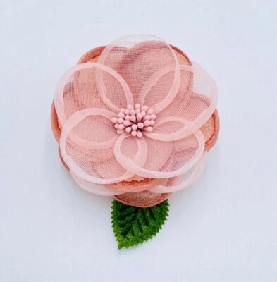 Clips para el cabello para niños barras de flores florales hechos a mano (una sola pieza) - limonada rosa Foto 1 de 4