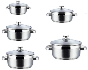 Stainless Steel Casserole with Glass Vented Lid - ideal for all Hobs - Picture 1 of 21