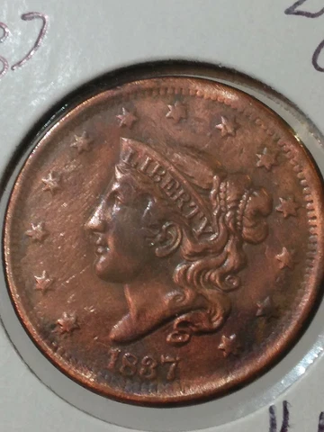 1837 Large Cent Coronet very stunning higher grade coin Cover