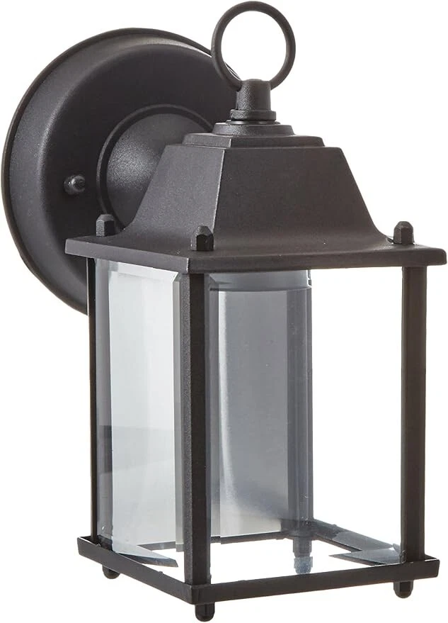 Trans Globe Lighting 40455 Black Purisima Mission 1 Light Lantern Outdoor Wall